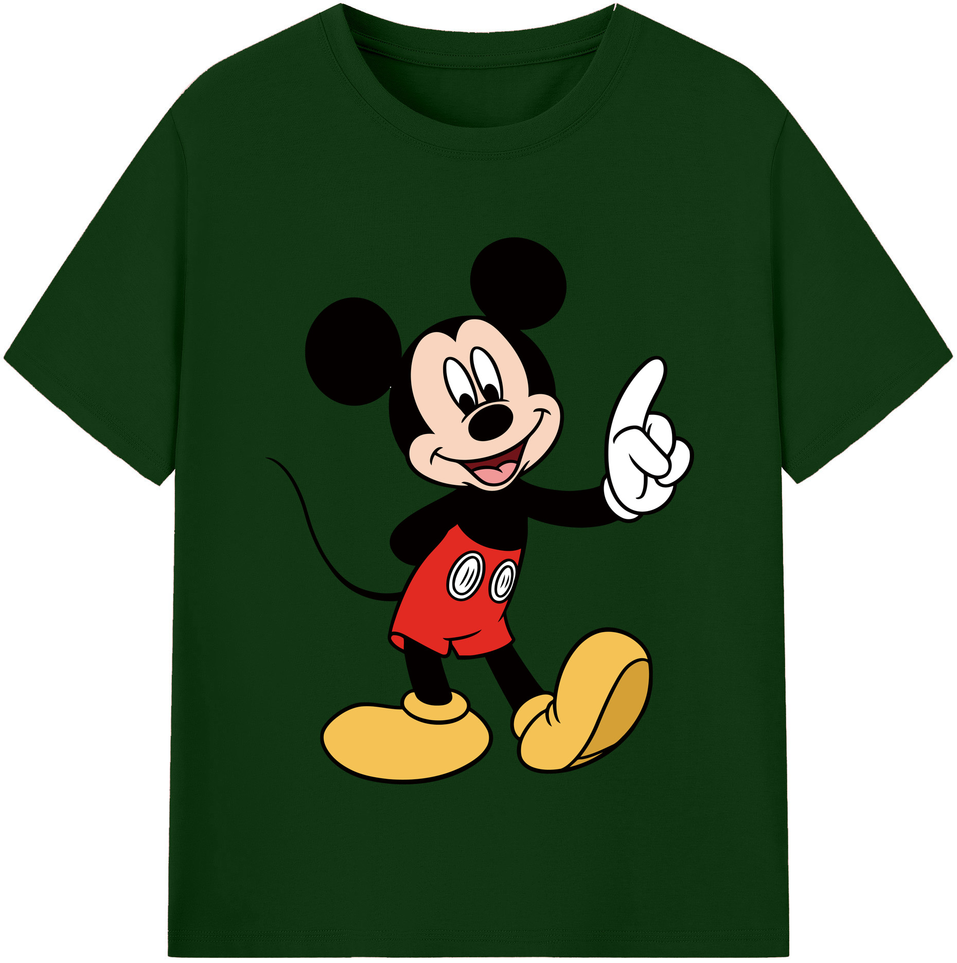 （画像用） ミッキーマウス Mickey Mouse 綿100％半袖Tシャツ（フロントプリント）